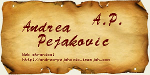 Andrea Pejaković vizit kartica